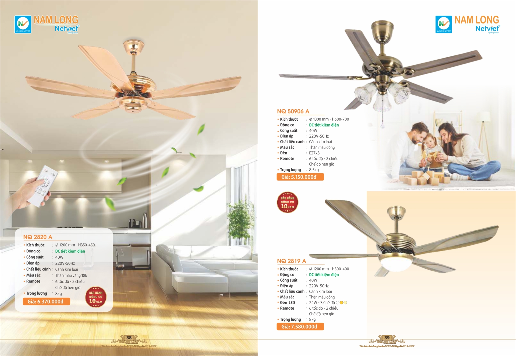 Bảng giá đèn trang trí Nam Long